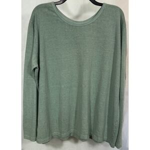 Green Hemp Blend Long Sleeve Shirt Men’s XL Eco Casual Top
